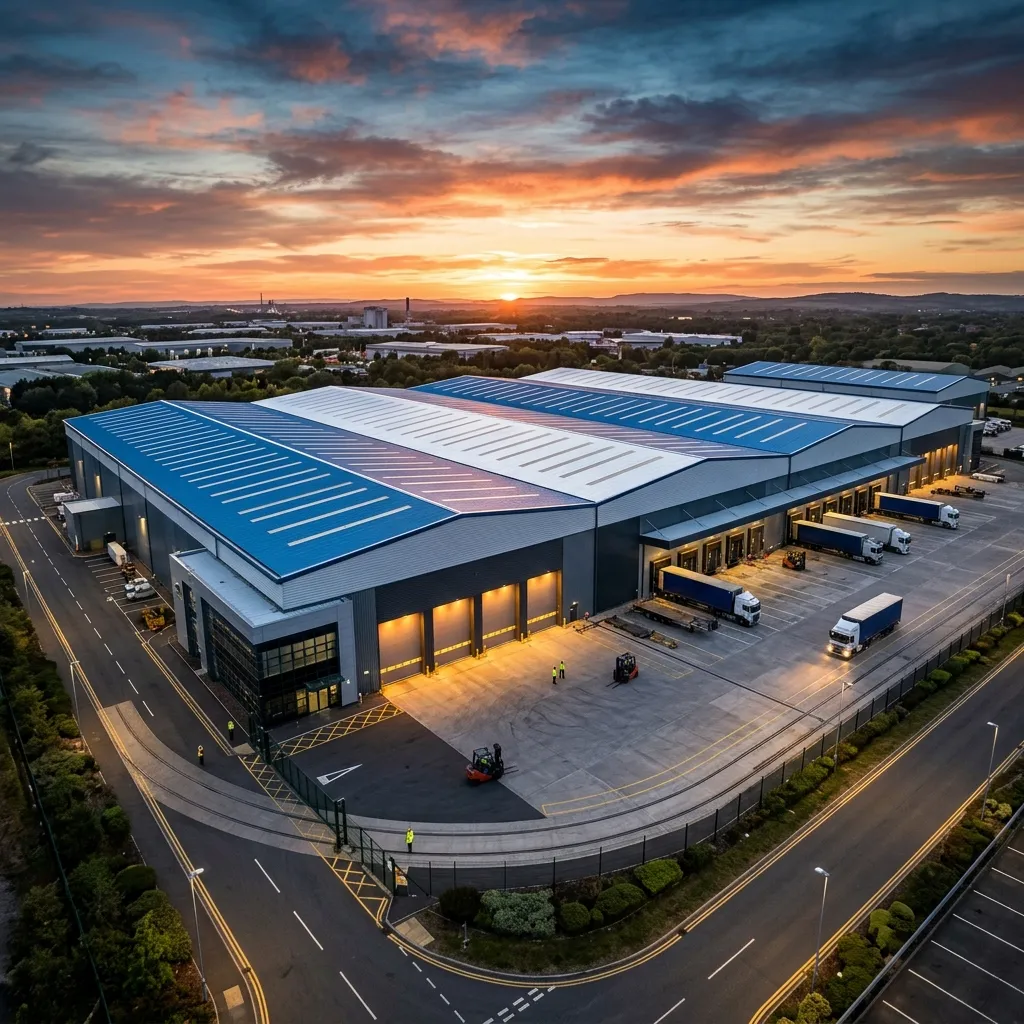 Industrial metal roofing sheets warehouse — Apex Metals India